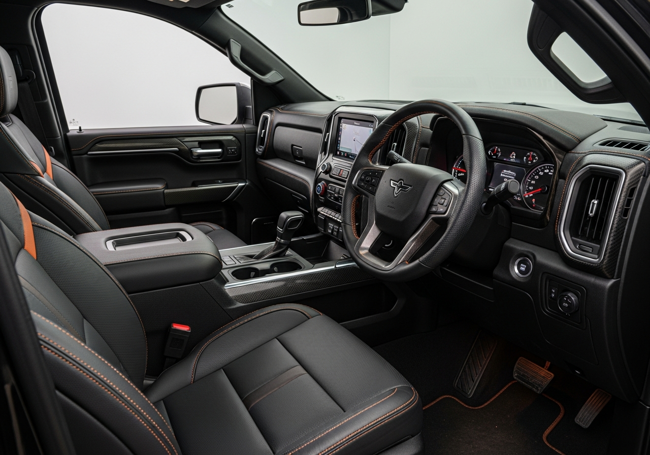 Camioneta con interior premium